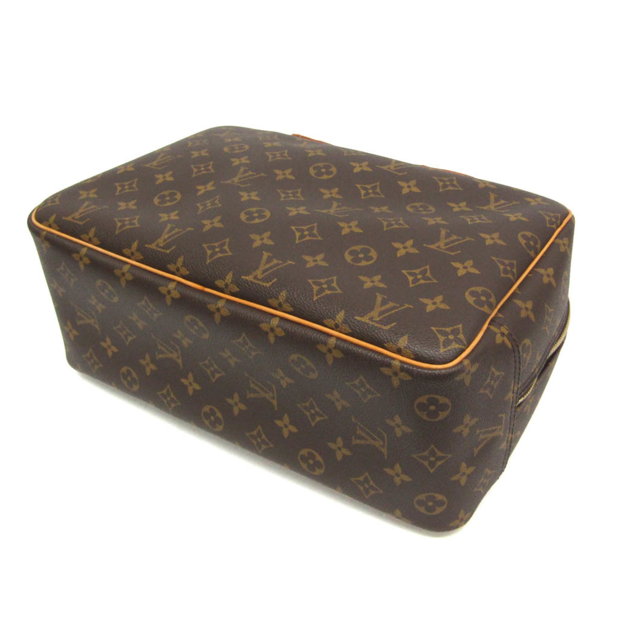 Louis Vuitton Deauville Monogram Brown Canvas Handbag (Pre-Owned)