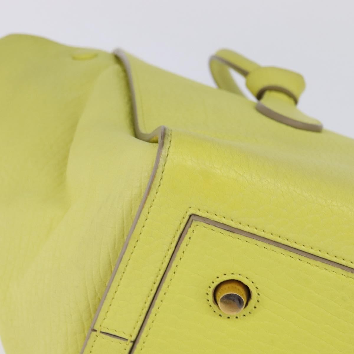 Celine Tie Knot Smooth Leather Yellow Leather Bag (Pre-Owned)