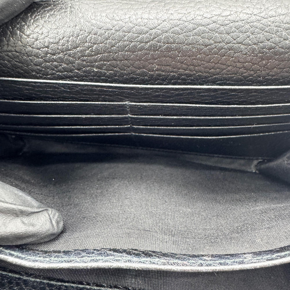Gucci Dionysus Leather Black Leather Handbag (Pre-Owned)