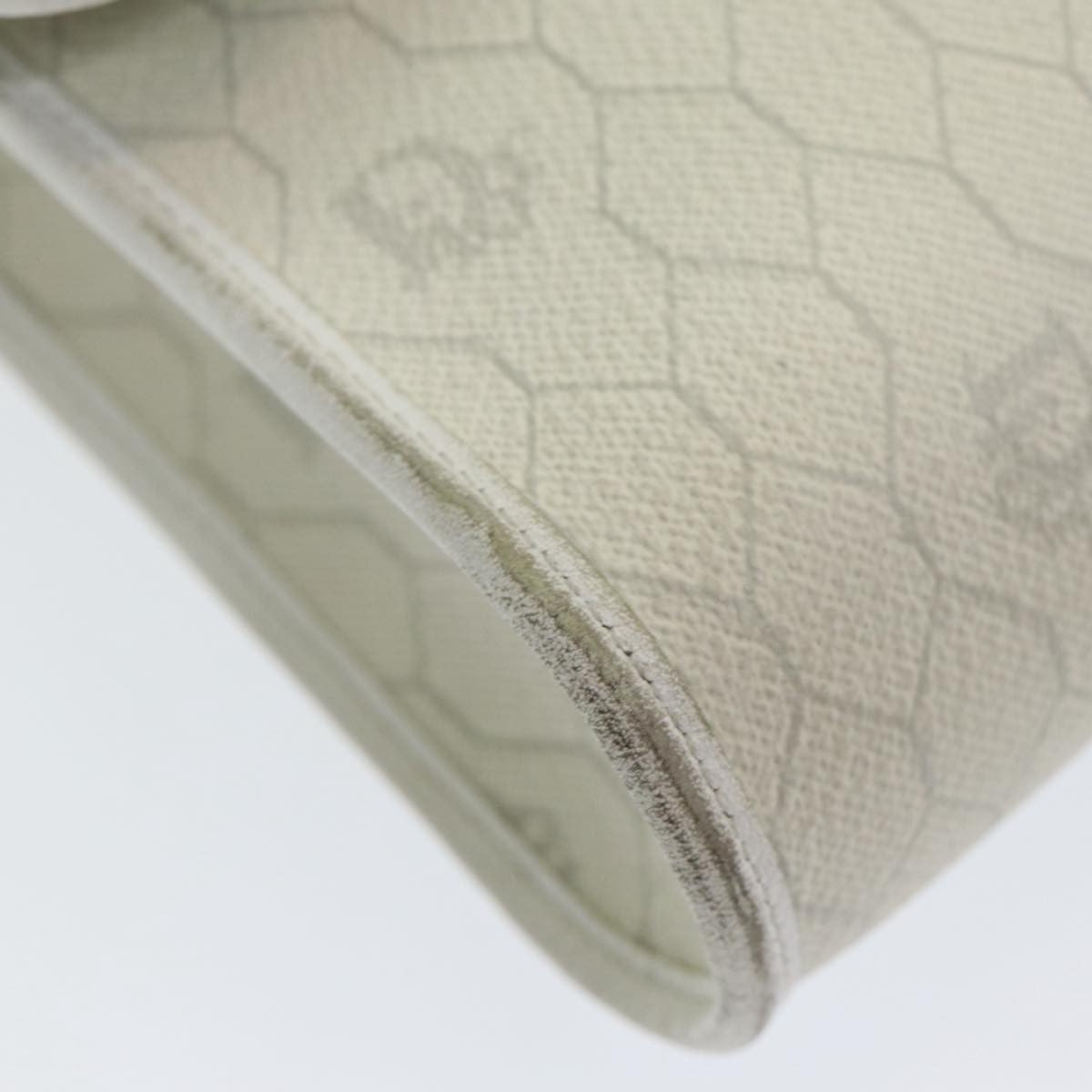 Christian Dior Vintage Honeycomb Canvas White Canvas Shoulder Bag Bag (Pre-Owned)