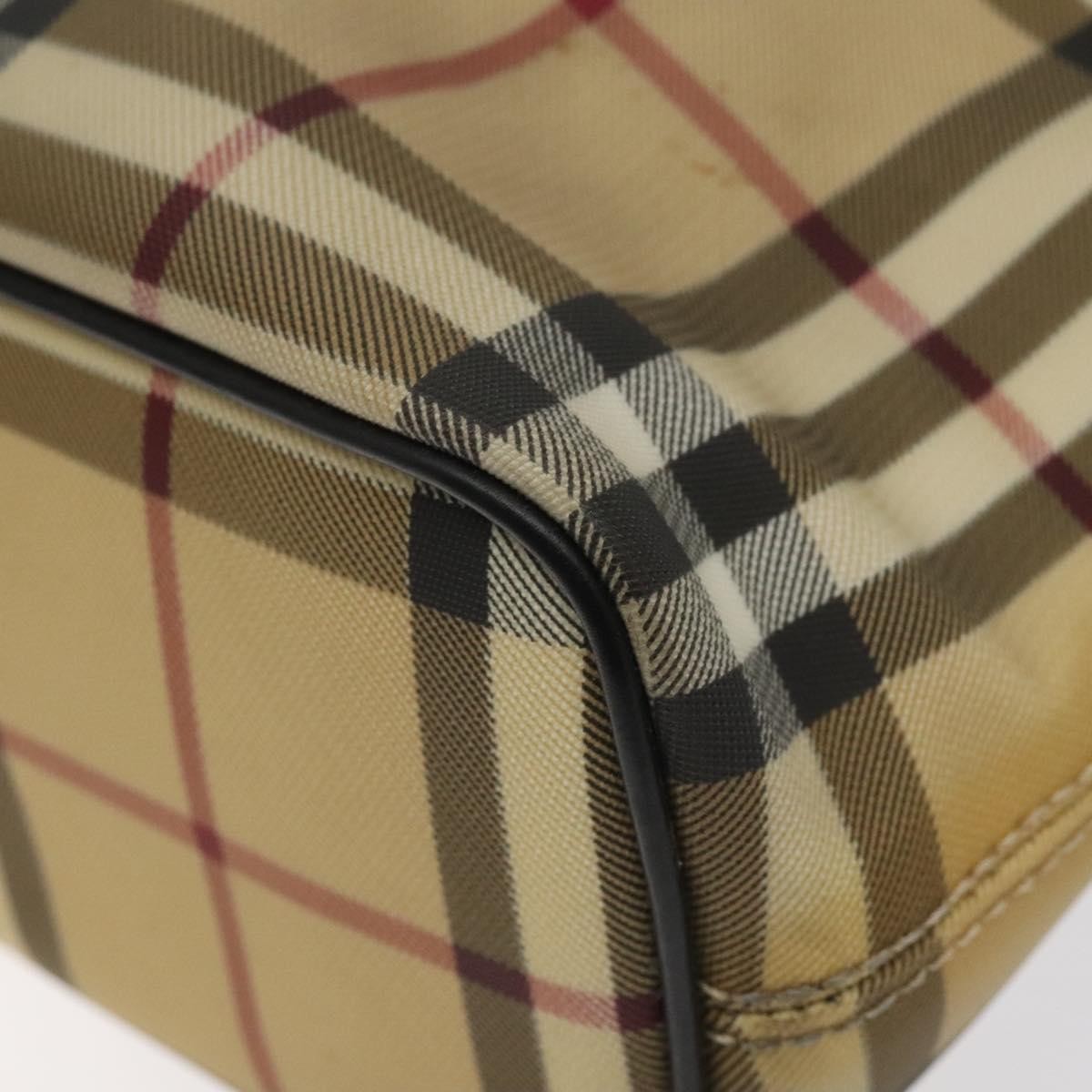 Burberry Nova Check Tote Canvas Check Pattern Beige Canvas Tote Bag Bag (Pre-Owned)