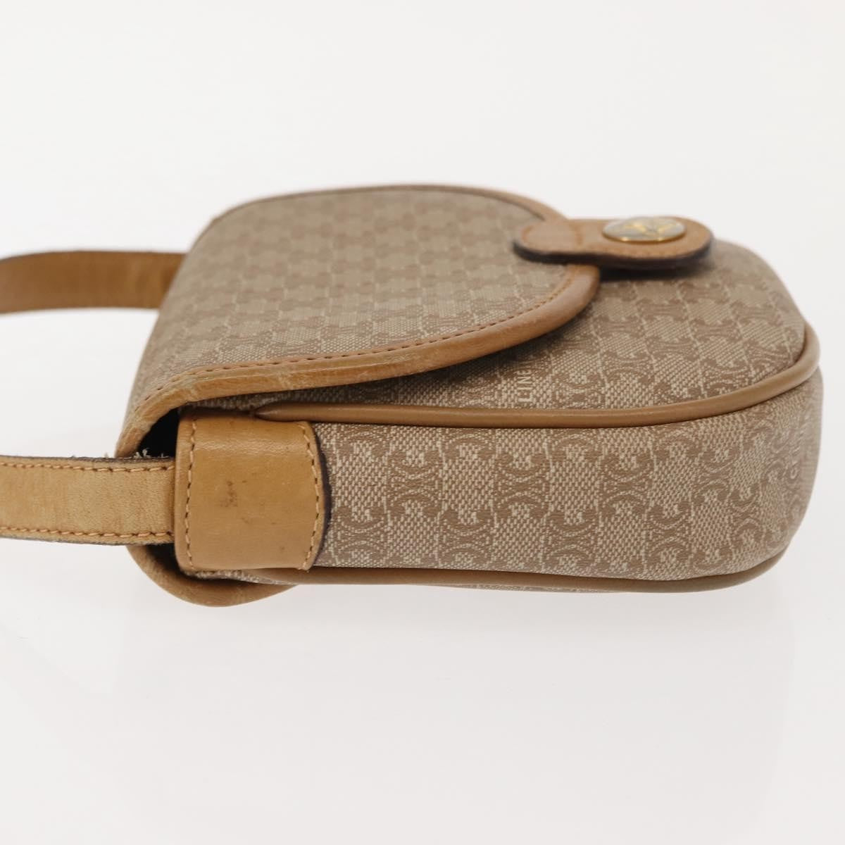 Celine Vintage Macadam Canvas And Leather Beige Canvas Shoulder Bag Bag (Pre-Owned)