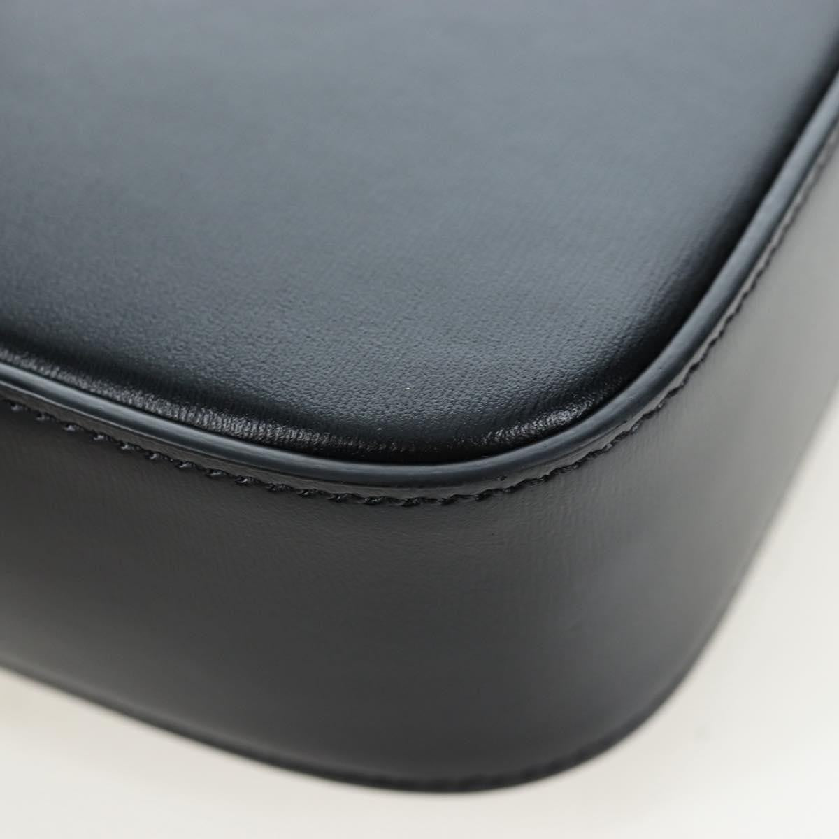 Celine Triomphe Smooth Calfskin Black Leather Shoulder Bag Bag (Pre-Owned)