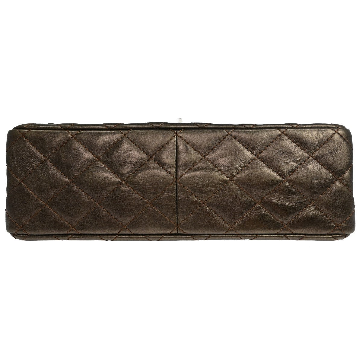 Chanel Reissue 2.55 Flap Quilted Metallic Aged Calfskin Brown Leather Handbag (Pre-Owned)