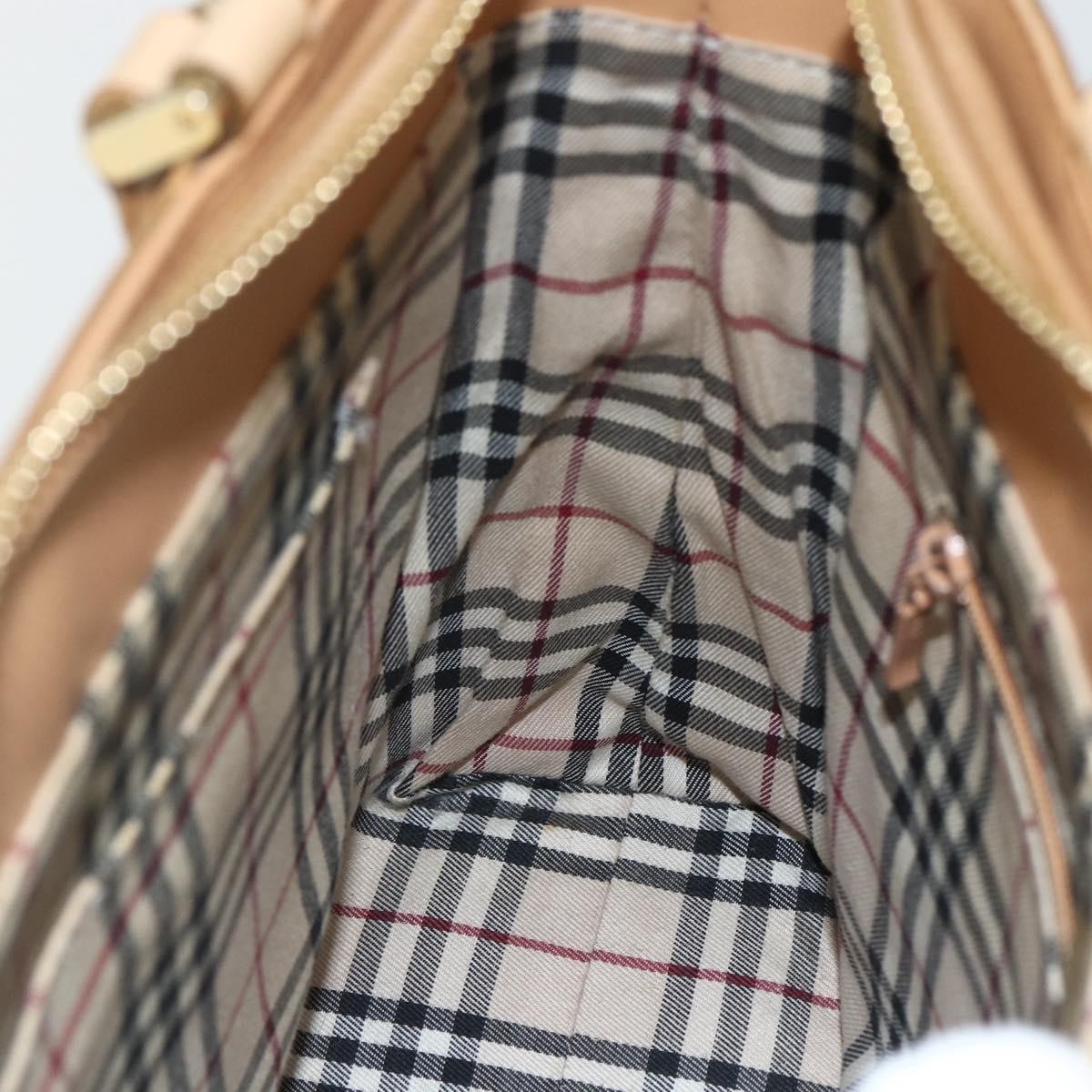 Burberry Vintage Leather Beige Leather Handbag (Pre-Owned)