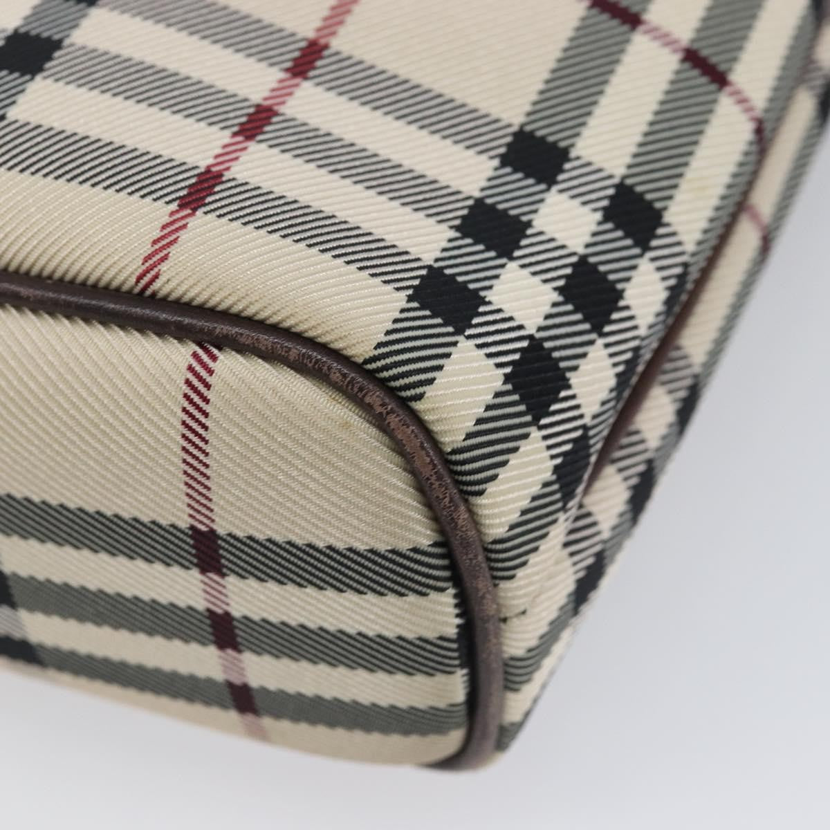 Burberry Nova Check Nova Check Canvas Beige Canvas Handbag (Pre-Owned)