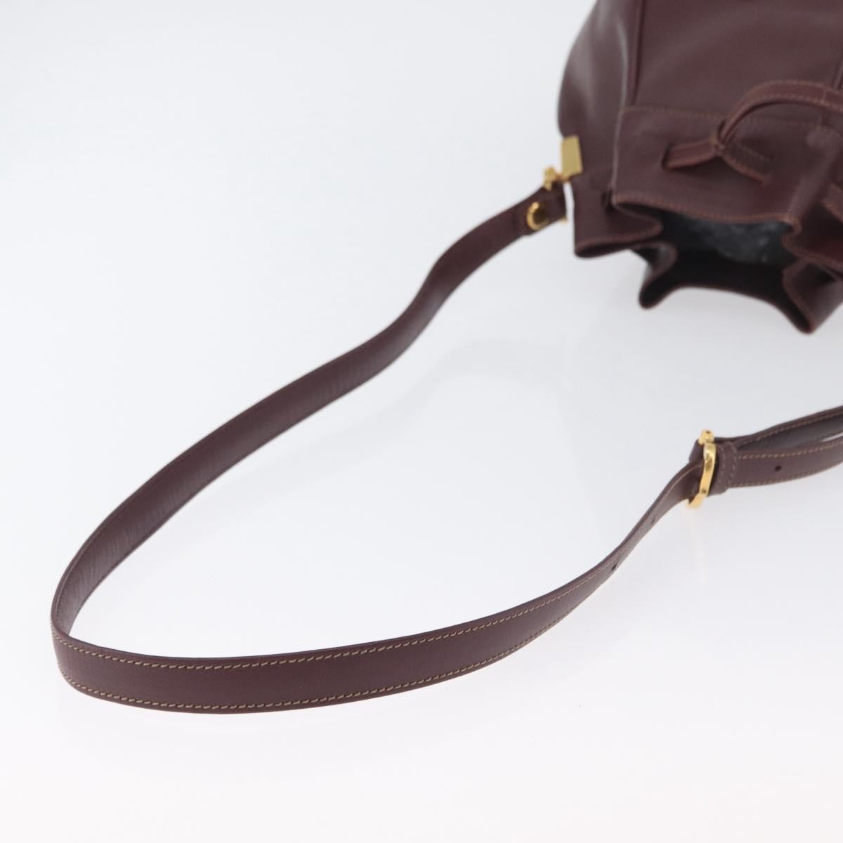 Cartier Must De Cartier Leather Burgundy Leather Shoulder Bag Bag (Pre-Owned)