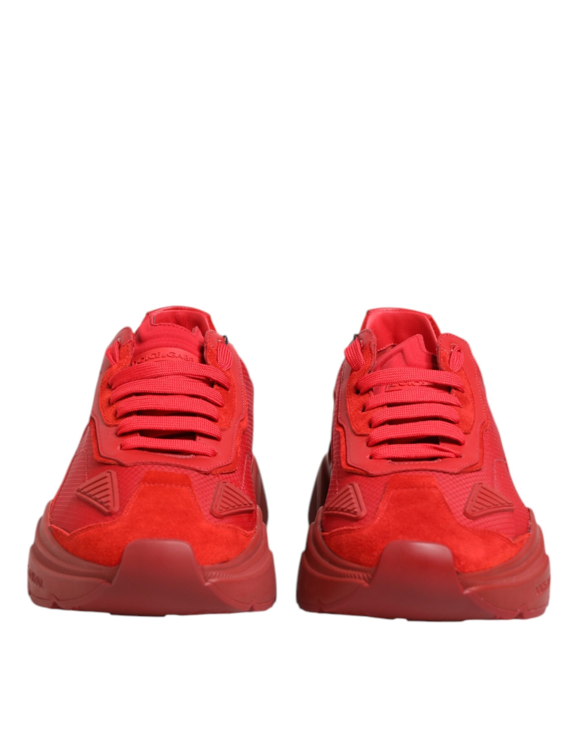 Dolce & Gabbana Red Leather Daymaster Low Top Sneakers Men's Shoes (Pre-Owned)