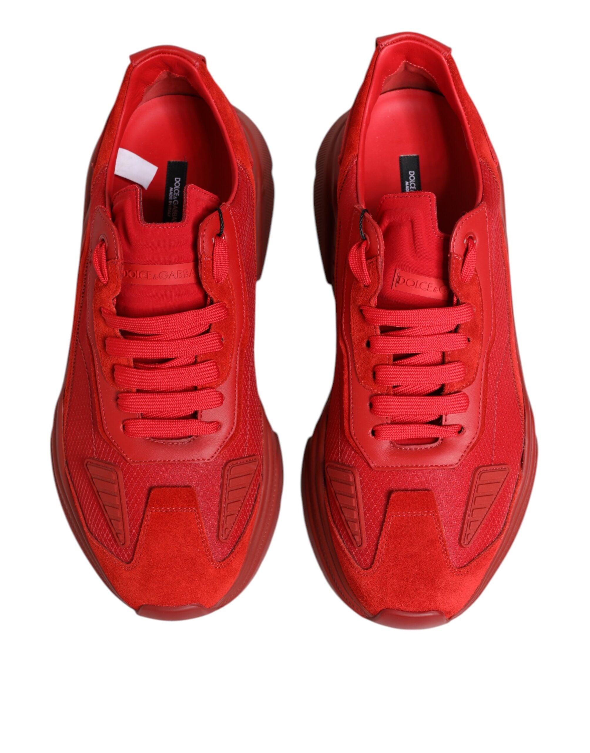Dolce & Gabbana Red Leather Daymaster Low Top Sneakers Men's Shoes (Pre-Owned)