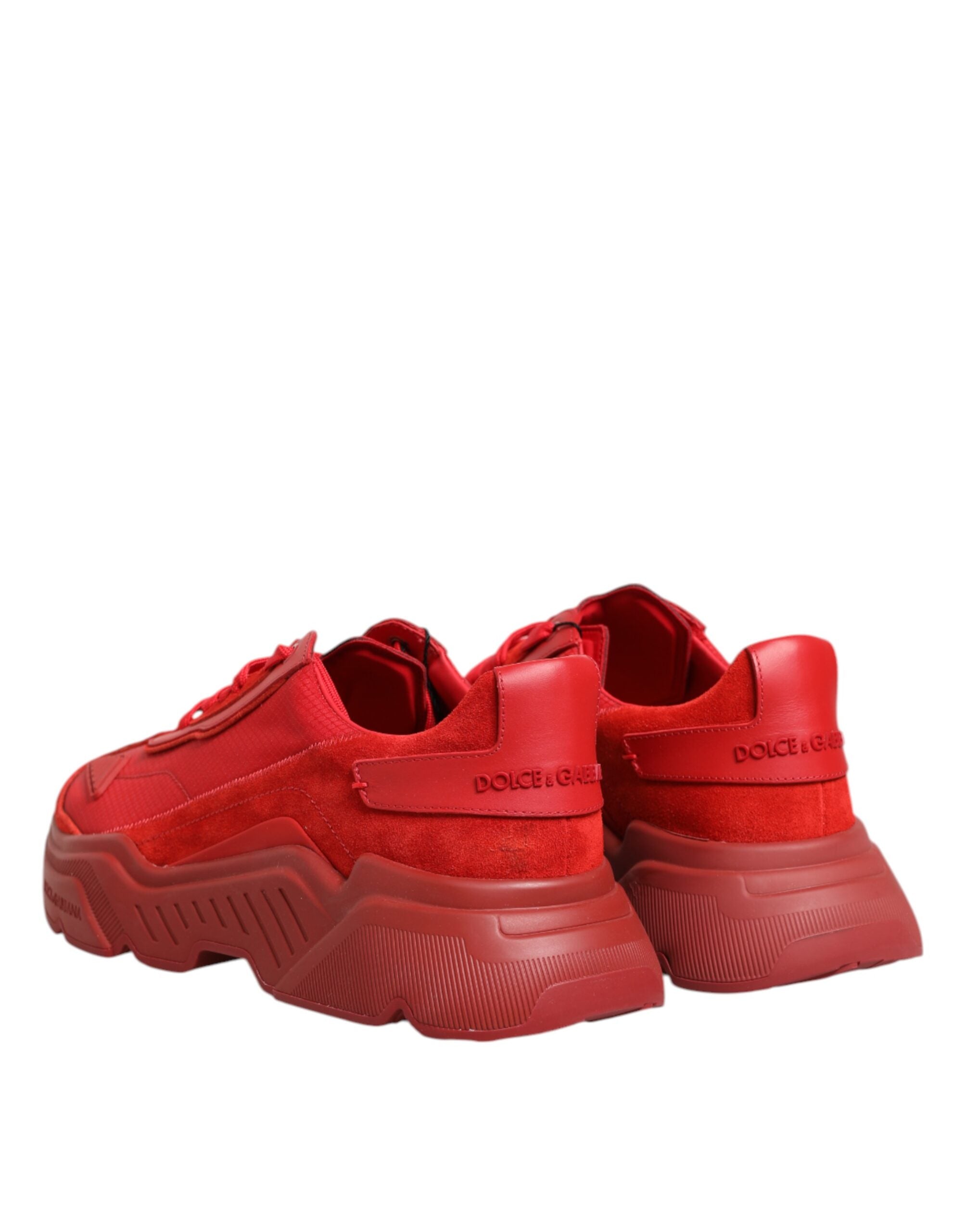 Dolce & Gabbana Red Leather Daymaster Low Top Sneakers Men's Shoes (Pre-Owned)