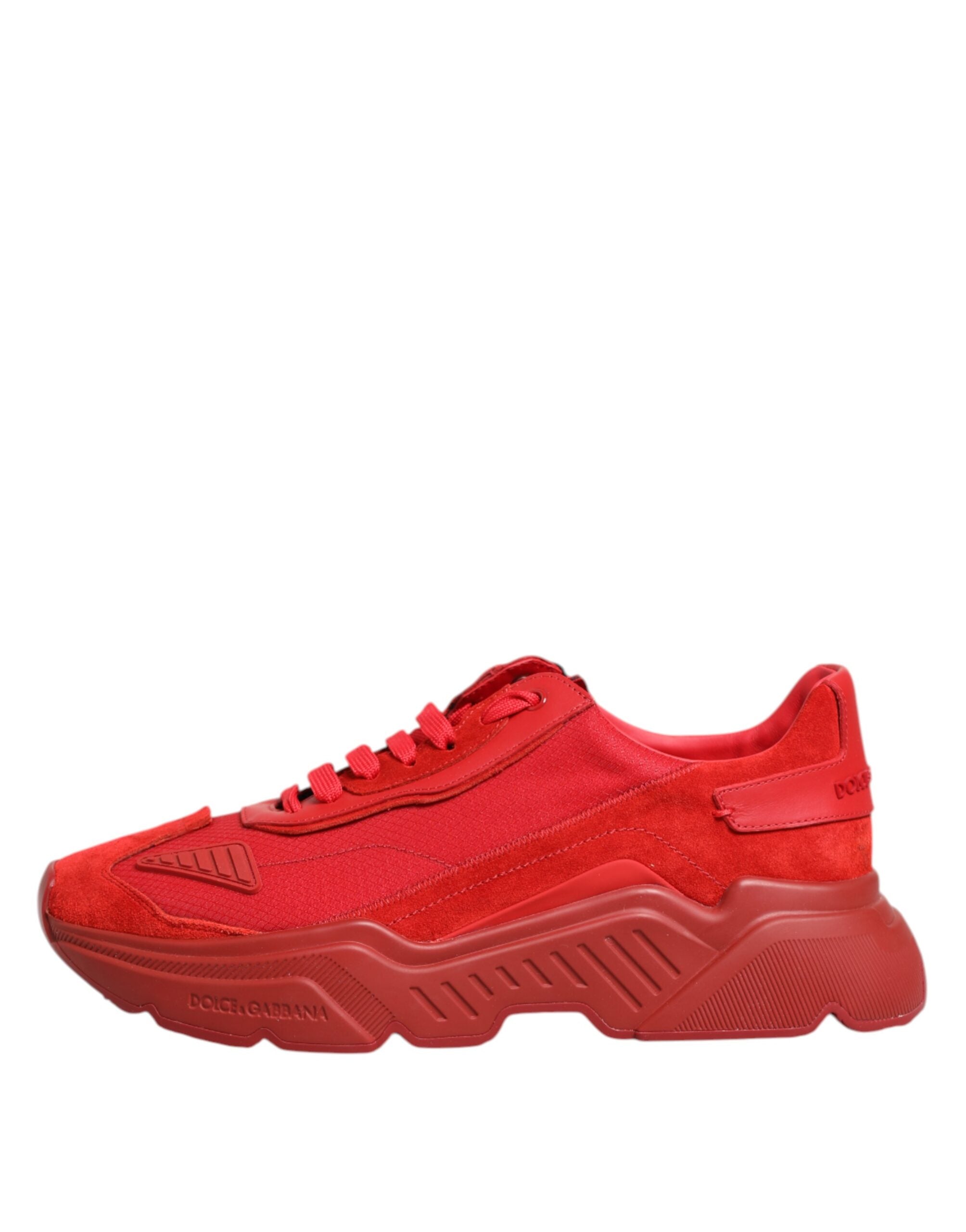 Dolce & Gabbana Red Leather Daymaster Low Top Sneakers Men's Shoes (Pre-Owned)