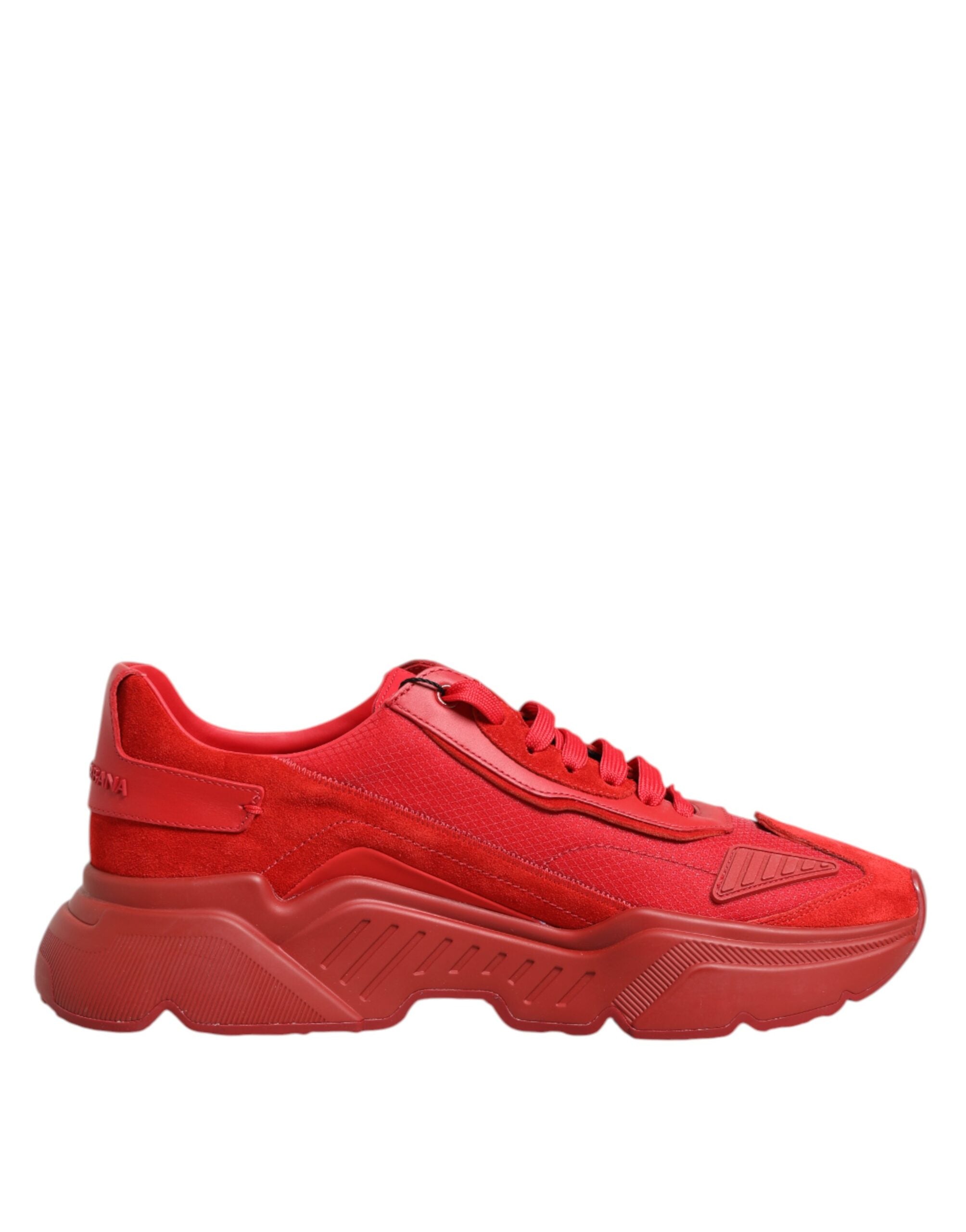 Dolce & Gabbana Red Leather Daymaster Low Top Sneakers Men's Shoes (Pre-Owned)