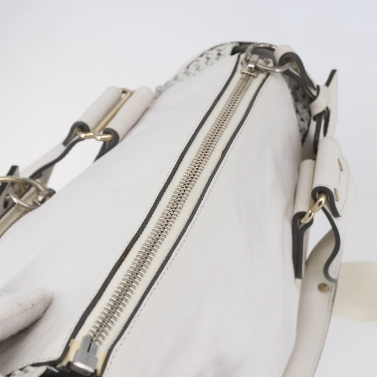 Chloe Vintage Leather White Leather Shoulder Bag Bag (Pre-Owned)