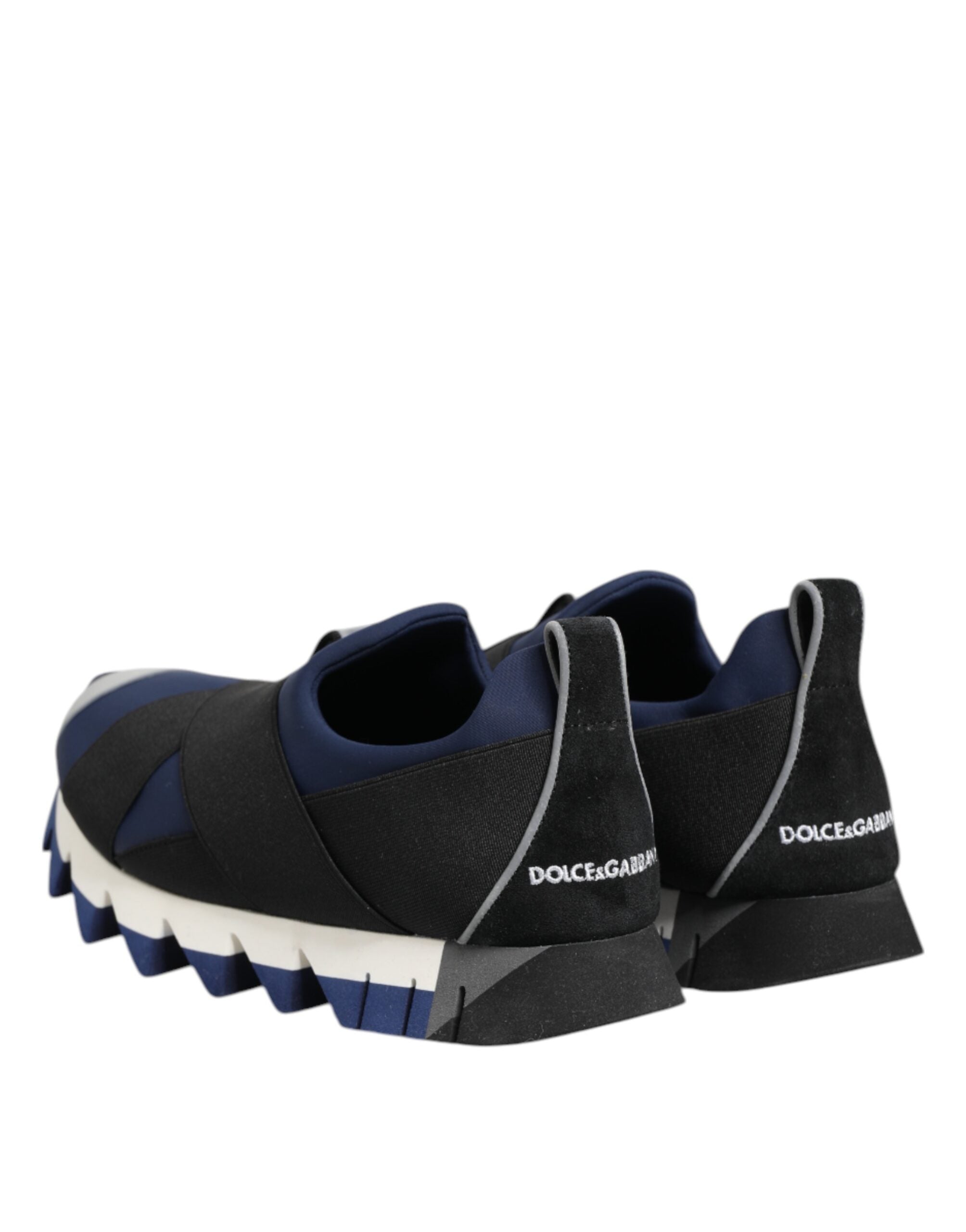 Dolce & Gabbana Blue Black Slip On Low Top Men Sneakers Men's Shoes (Pre-Owned)