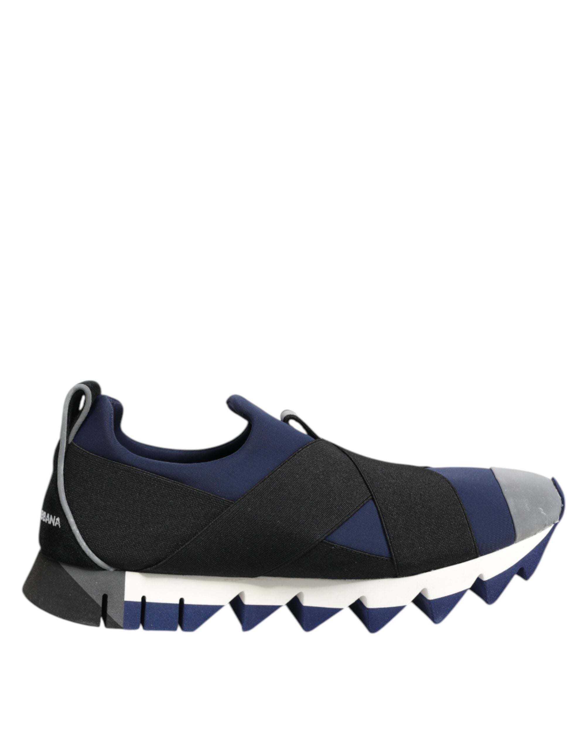 Dolce & Gabbana Blue Black Slip On Low Top Men Sneakers Men's Shoes (Pre-Owned)