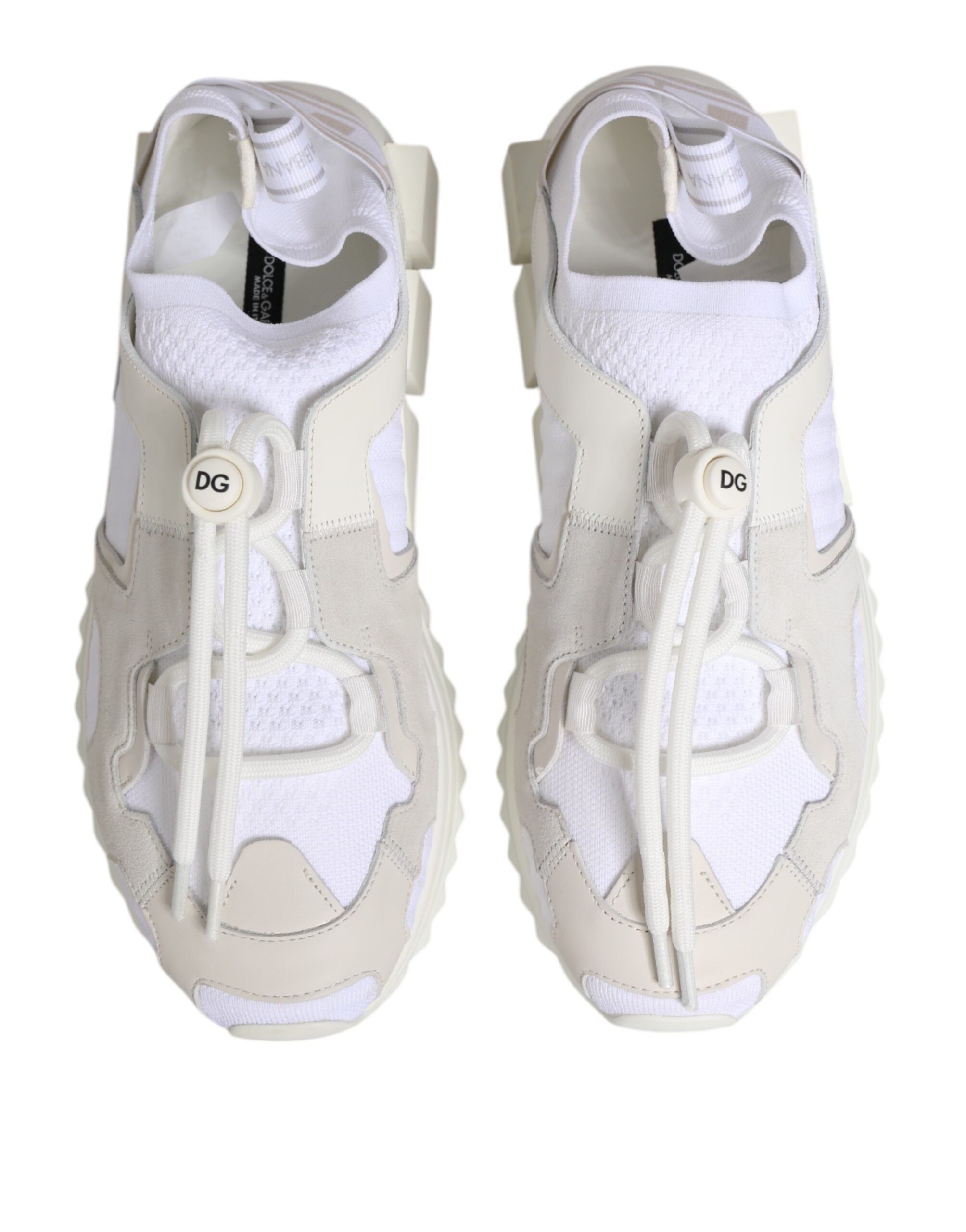 Dolce & Gabbana White Sorrento Low Top Lace Up Sneakers Men's Shoes (Pre-Owned)