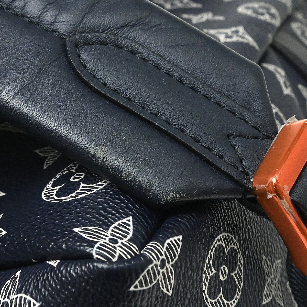 Louis Vuitton Apollo Limited Edition Upside Down Monogram Ink Blue Canvas Backpack Bag (Pre-Owned)