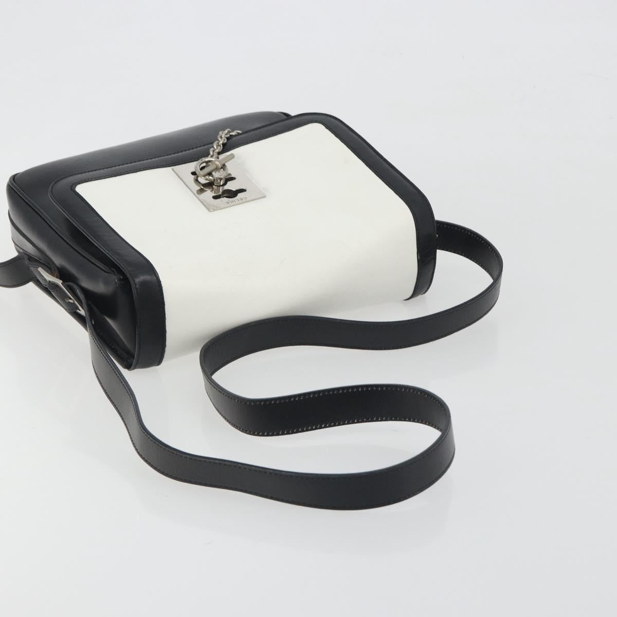 Celine Vintage Leather White Leather Shoulder Bag Bag (Pre-Owned)