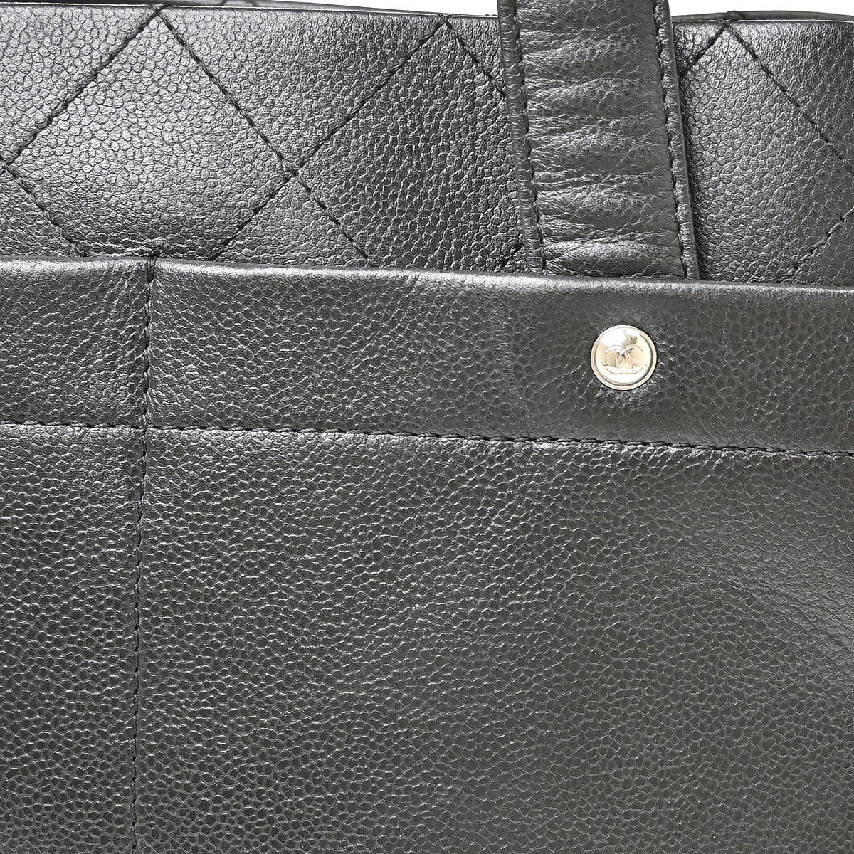 Chanel Ultimate Executive Caviar Black Leather Tote Bag Bag (Pre-Owned)