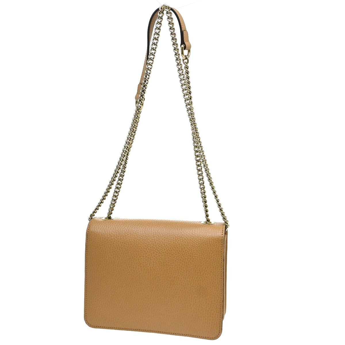 Gucci Interlocking Leather Beige Leather Shoulder Bag Bag (Pre-Owned)