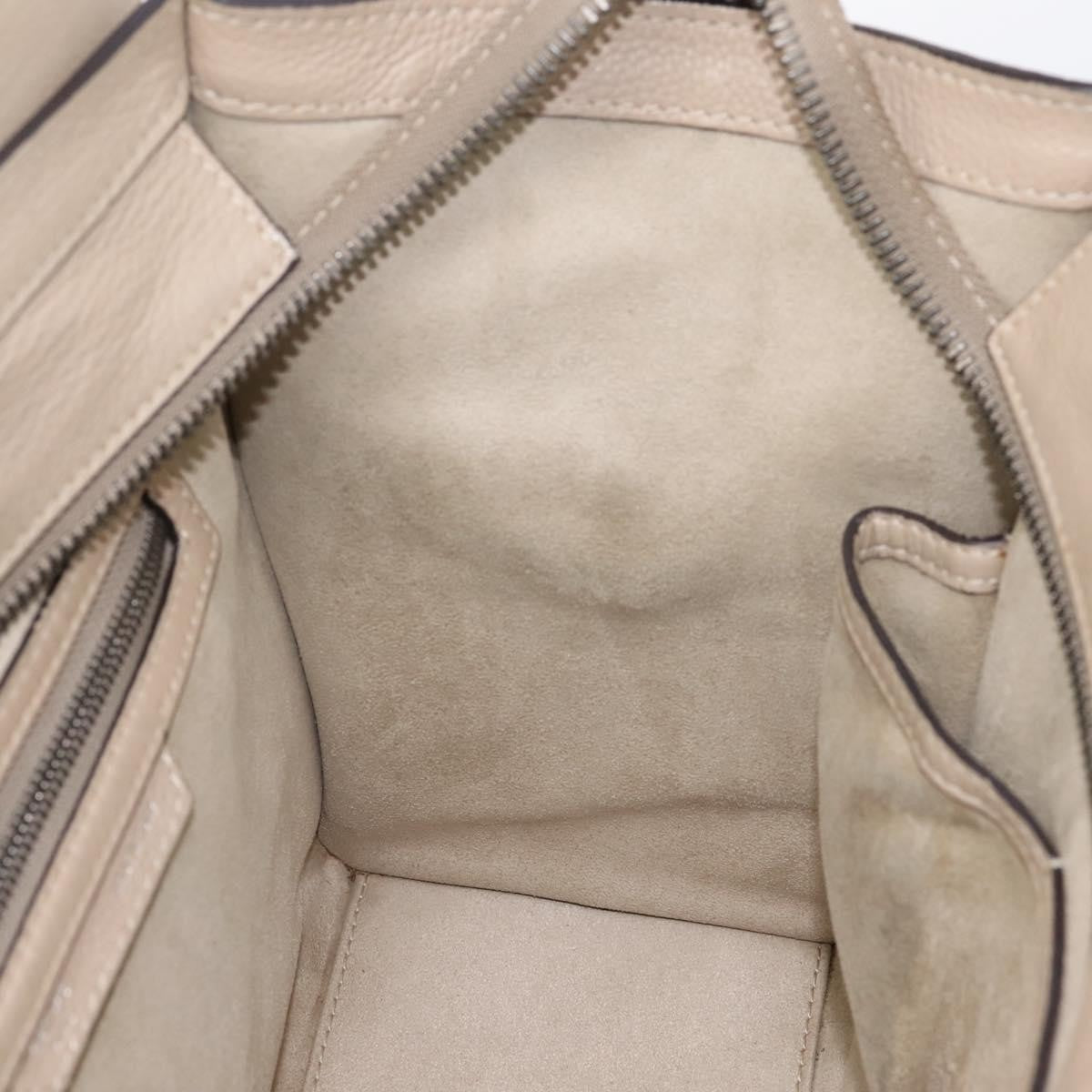 Celine Luggage Grainy Leather Beige Leather Handbag (Pre-Owned)
