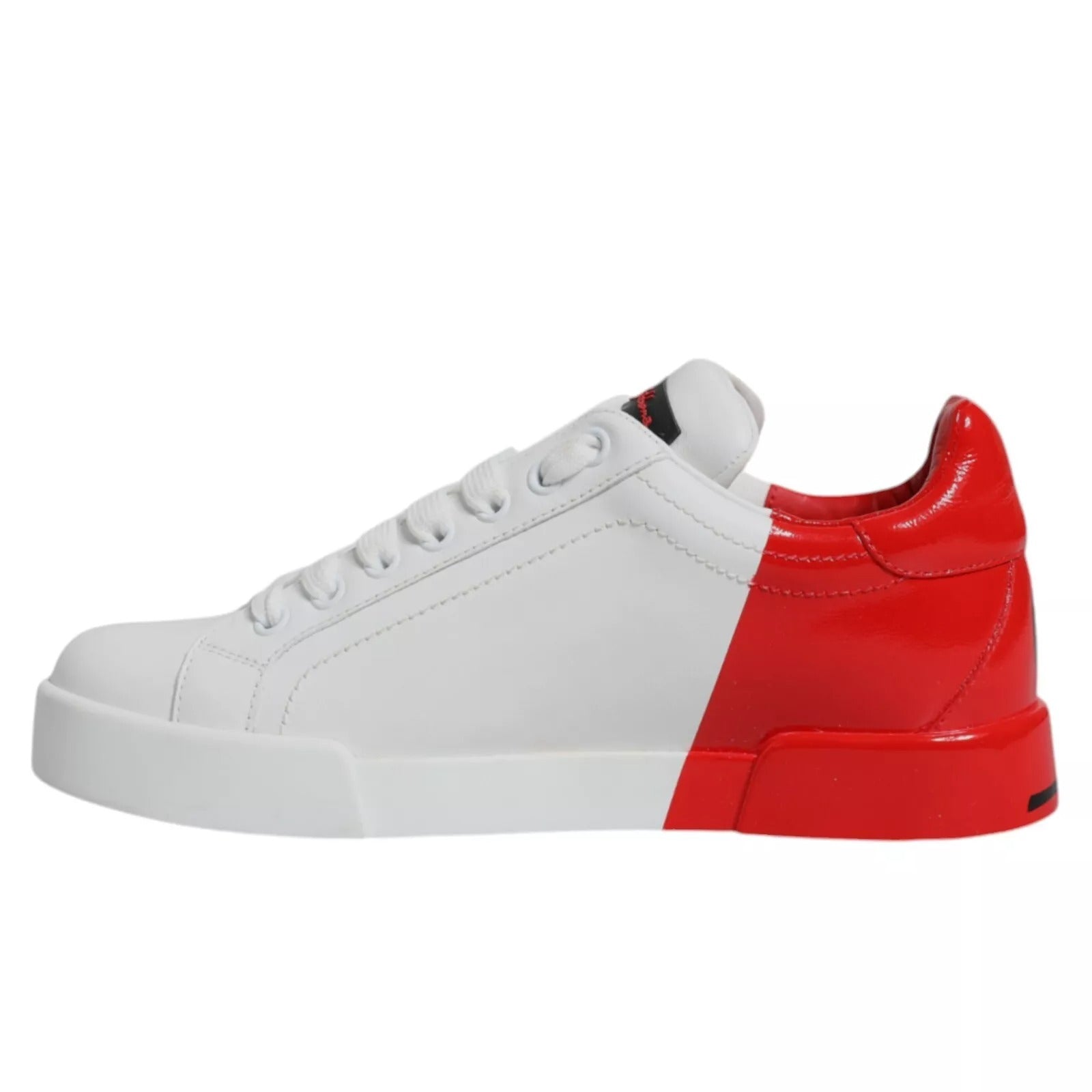 Dolce & Gabbana White Red Portofino Low Top Sneakers Men's Shoes (Pre-Owned)