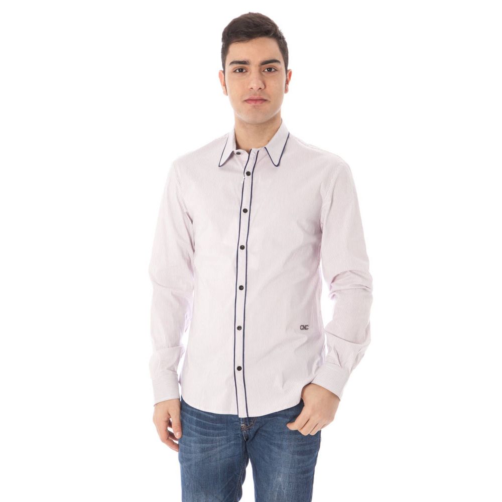 Costume National Pink Cotton Men's Shirt