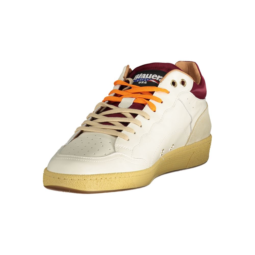 Blauer White Leather Men's Men's Sneaker