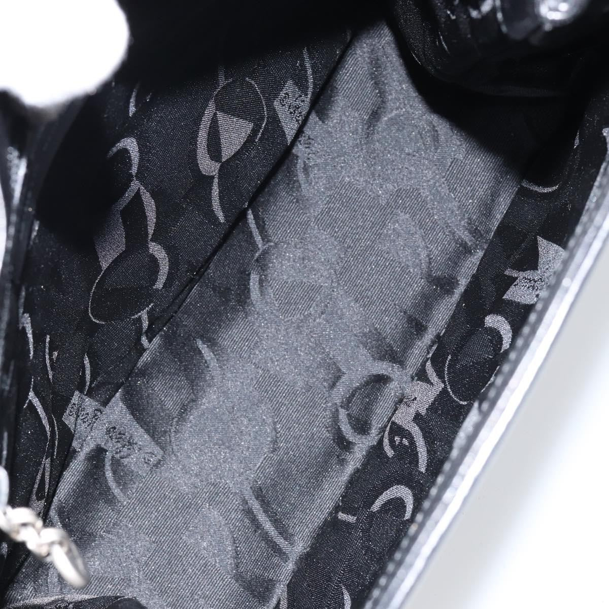 Salvatore Ferragamo Vala Leather Black Leather Tote Bag Bag (Pre-Owned)