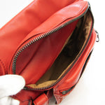 Bottega Veneta Intrecciato Red Leather Shoulder Bag (Pre-Owned)