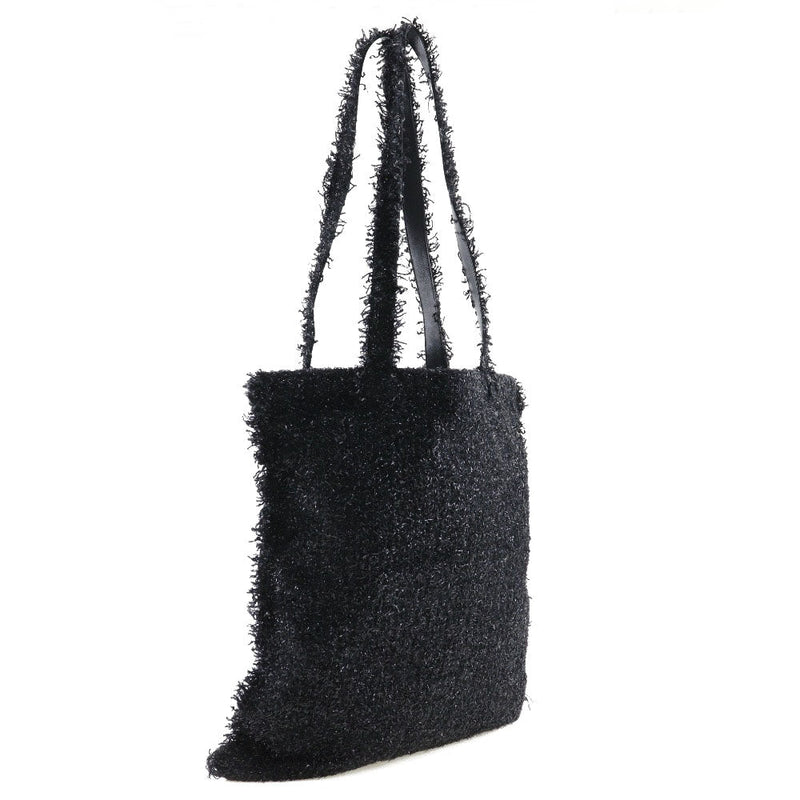 Chanel Coco Mark Black Tweed Tote Bag (Pre-Owned)