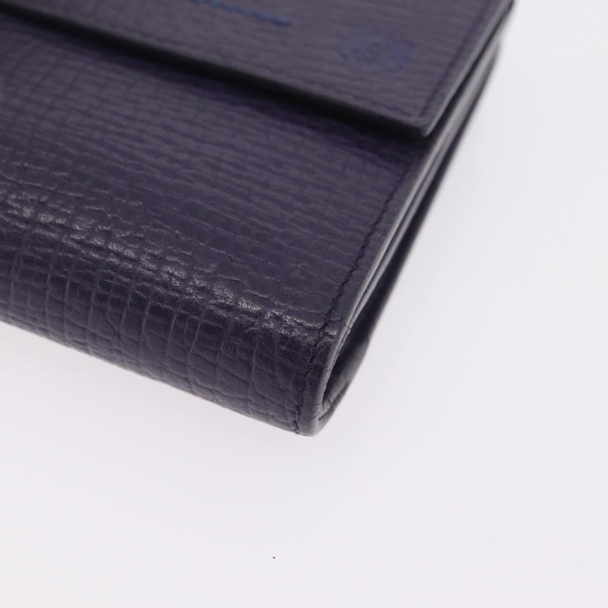 Loewe Anagram Trifold Flap Leather Purple Leather Wallets Accessory (Pre-Owned)