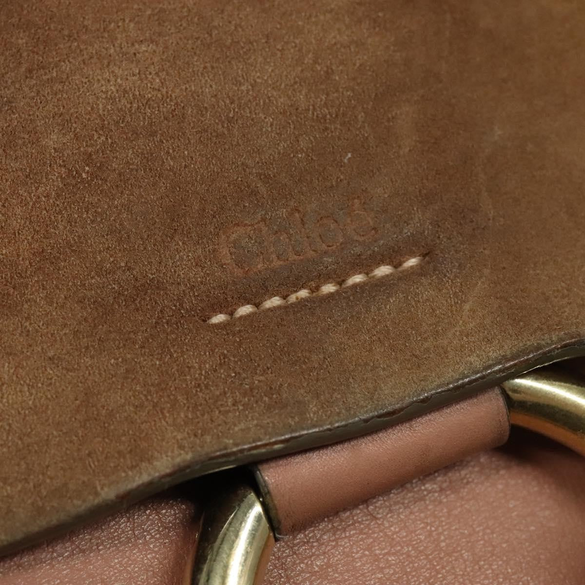 Chloe Faye Leather And Suede Pink Leather Shoulder Bag Bag (Pre-Owned)