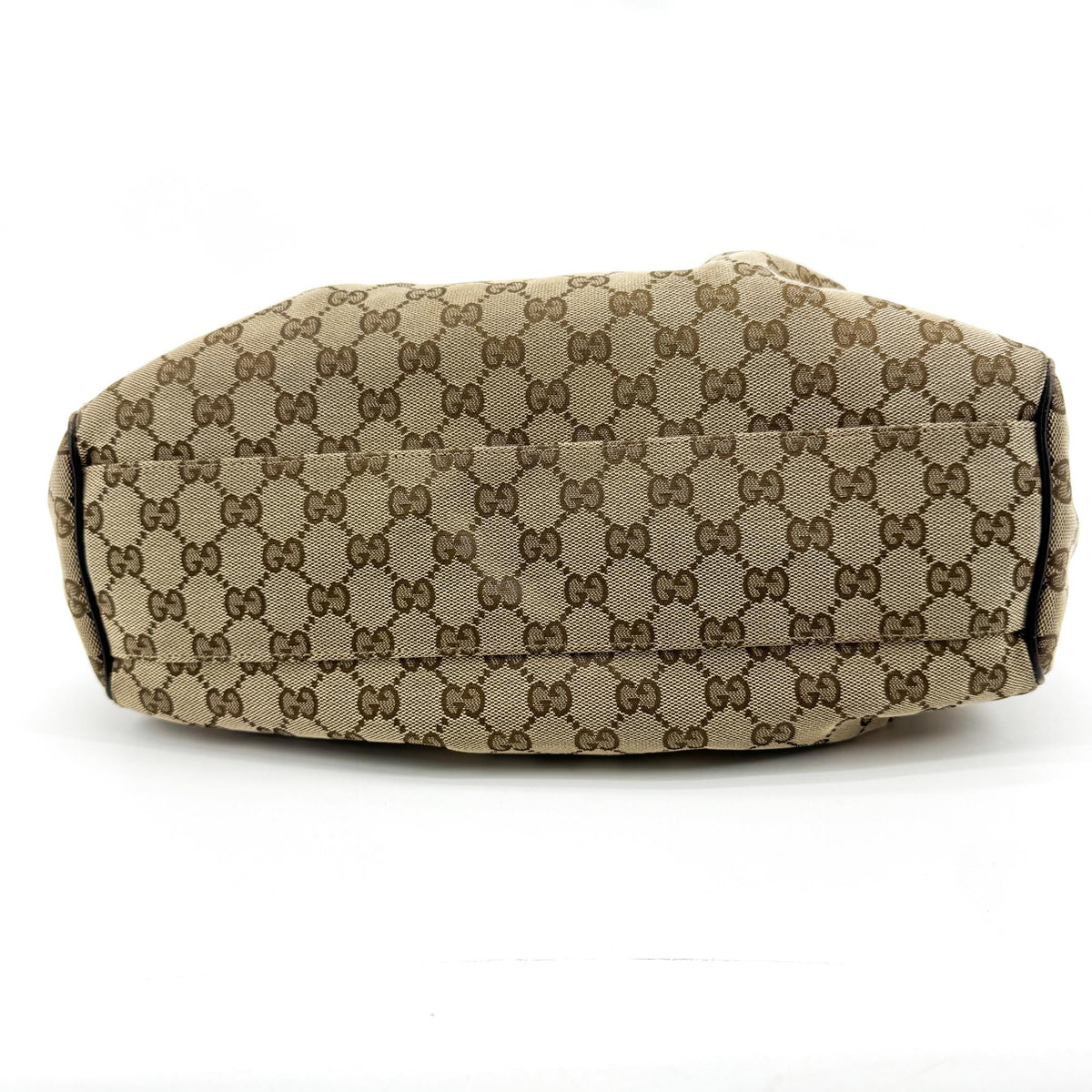 Gucci Sukey Tote Gg Canvas And Leather Beige Canvas Tote Bag Bag (Pre-Owned)