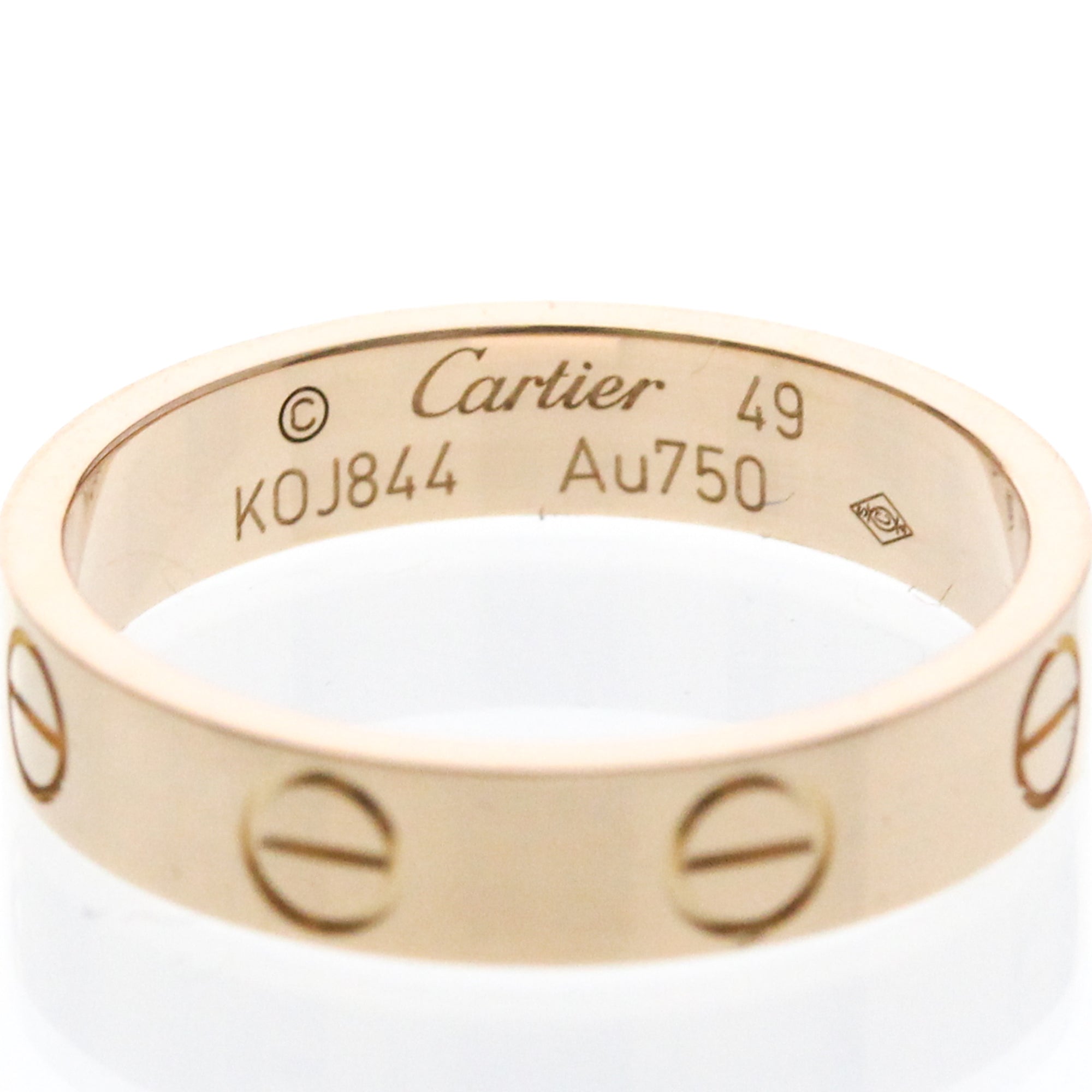 Cartier Love Wedding Band 18K Rose Gold Gold Pink_Gold Ring Jewelry (Pre-Owned)