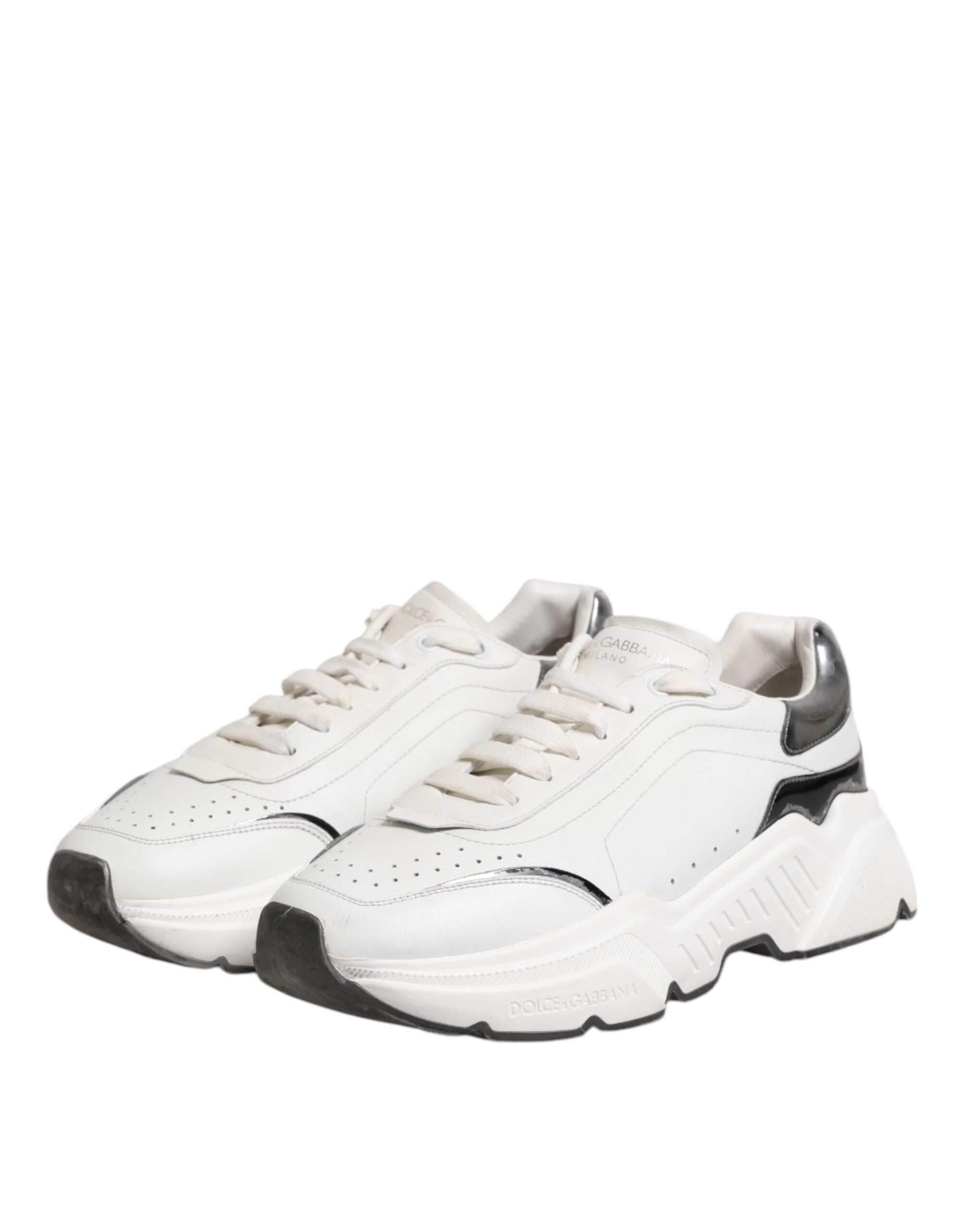 Dolce & Gabbana White Daymaster Leather Low Top Sneakers Men's Shoes (Pre-Owned)
