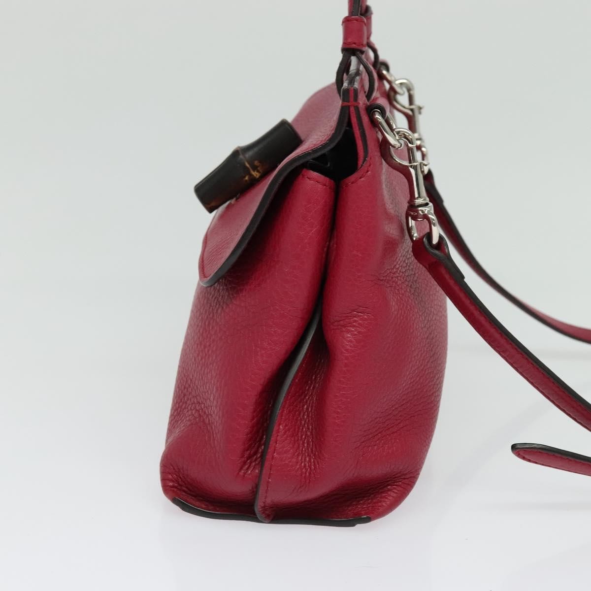 Gucci Bamboo Daily Top Handle Leather Pink Leather Handbag (Pre-Owned)