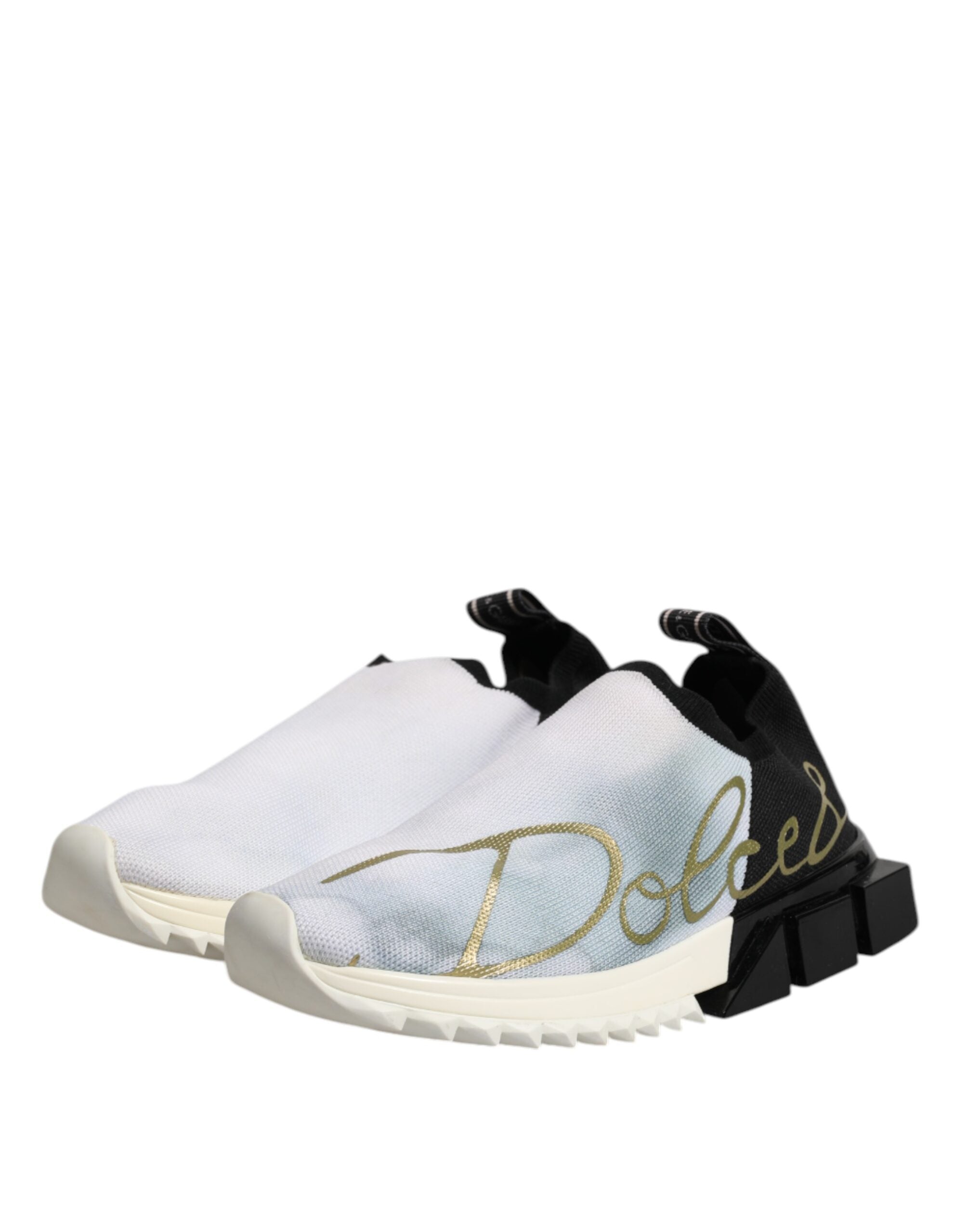Dolce & Gabbana White Black Low Top Sorrento Sneakers Women's Shoes (Pre-Owned)