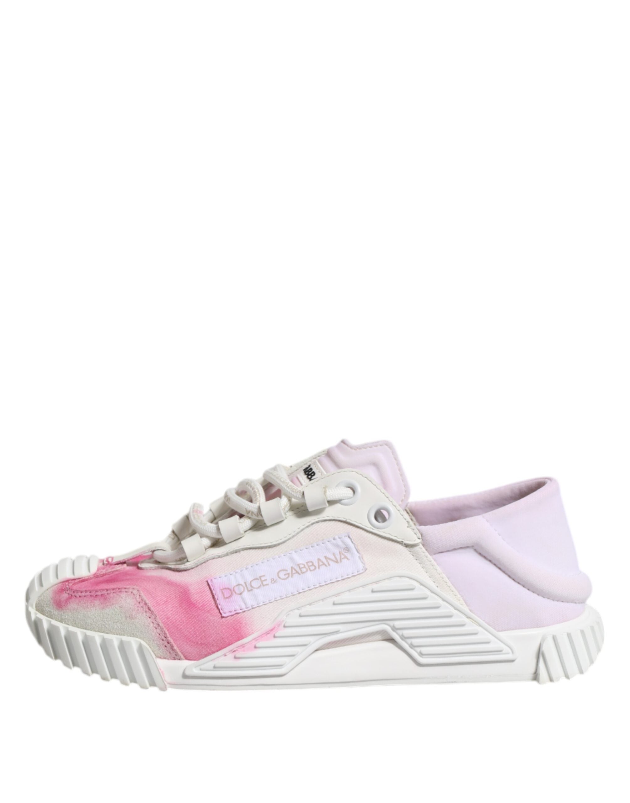 Dolce & Gabbana White NS1 Lace Up Low Top Sneakers Women's Shoes (Pre-Owned)