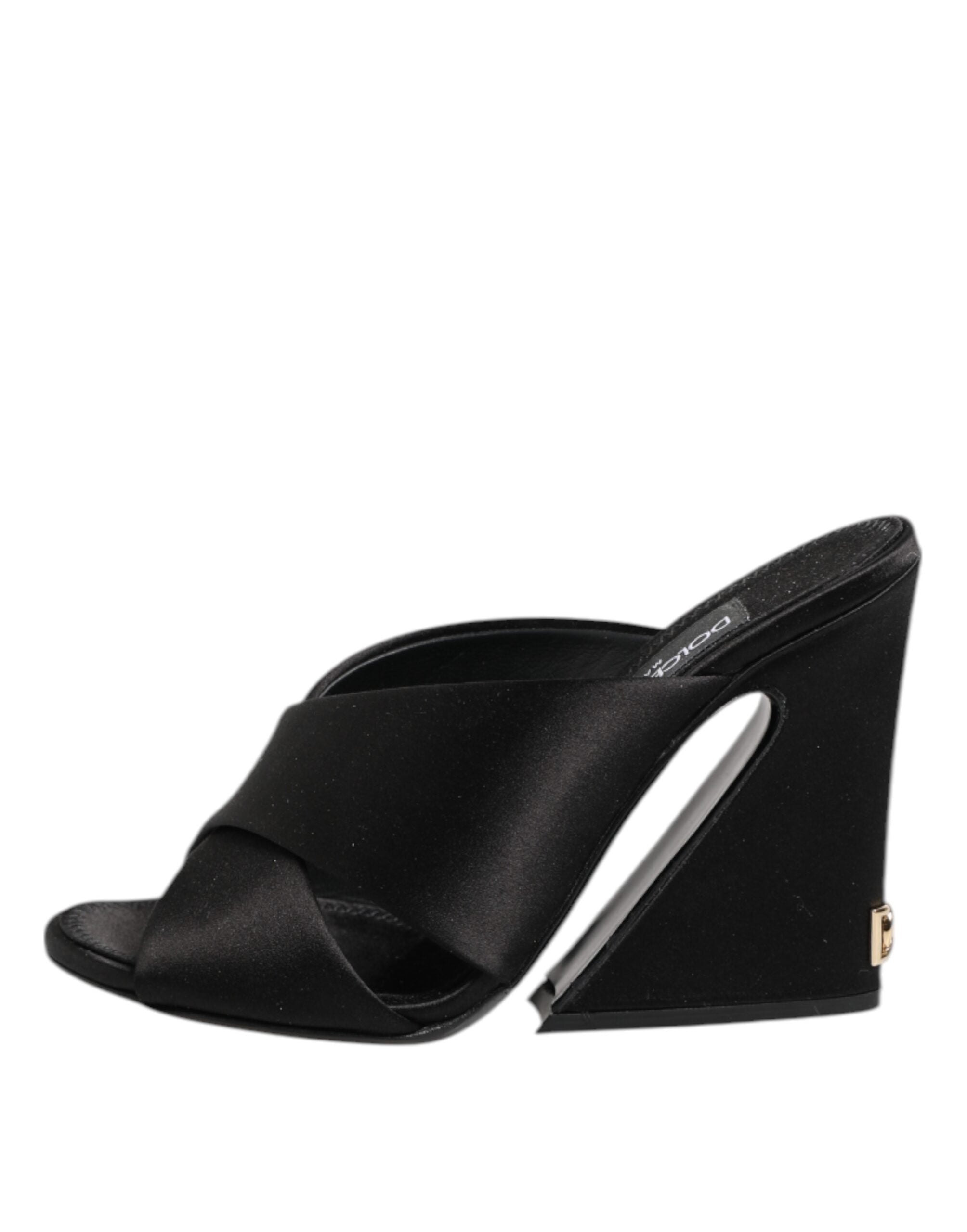 Dolce & Gabbana Black Keira Baroque High Heel Sandals Women's Shoes