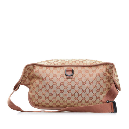 Gucci Gg Canvas Brown Canvas Shoulder Bag (Pre-Owned)