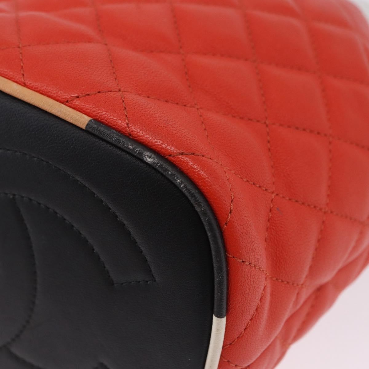 Chanel Cuba Drawstring Bucket Quilted Lambskin Red Leather Shoulder Bag Bag (Pre-Owned)