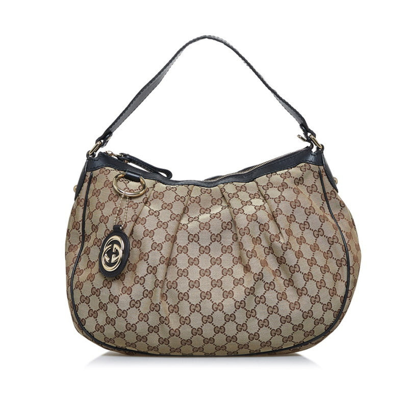 Gucci Beige Canvas Handbag (Pre-Owned)