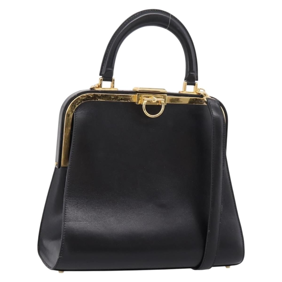 Christian Dior Shoulder Leather Black Leather Shoulder Bag Bag (Pre-Owned)