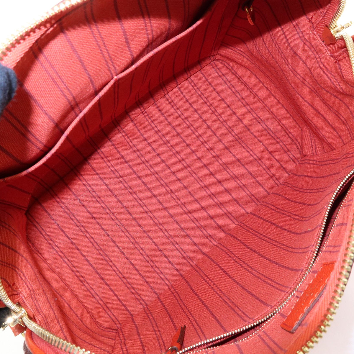 Louis Vuitton Speedy Bandouliere Monogram Empreinte Leather Orange Leather Handbag (Pre-Owned)