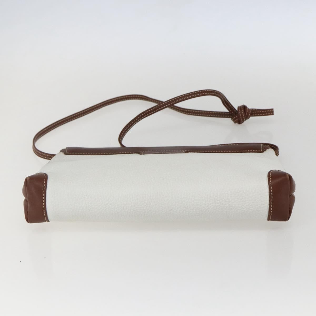 Gucci Vintage Leather White Leather Shoulder Bag Bag (Pre-Owned)