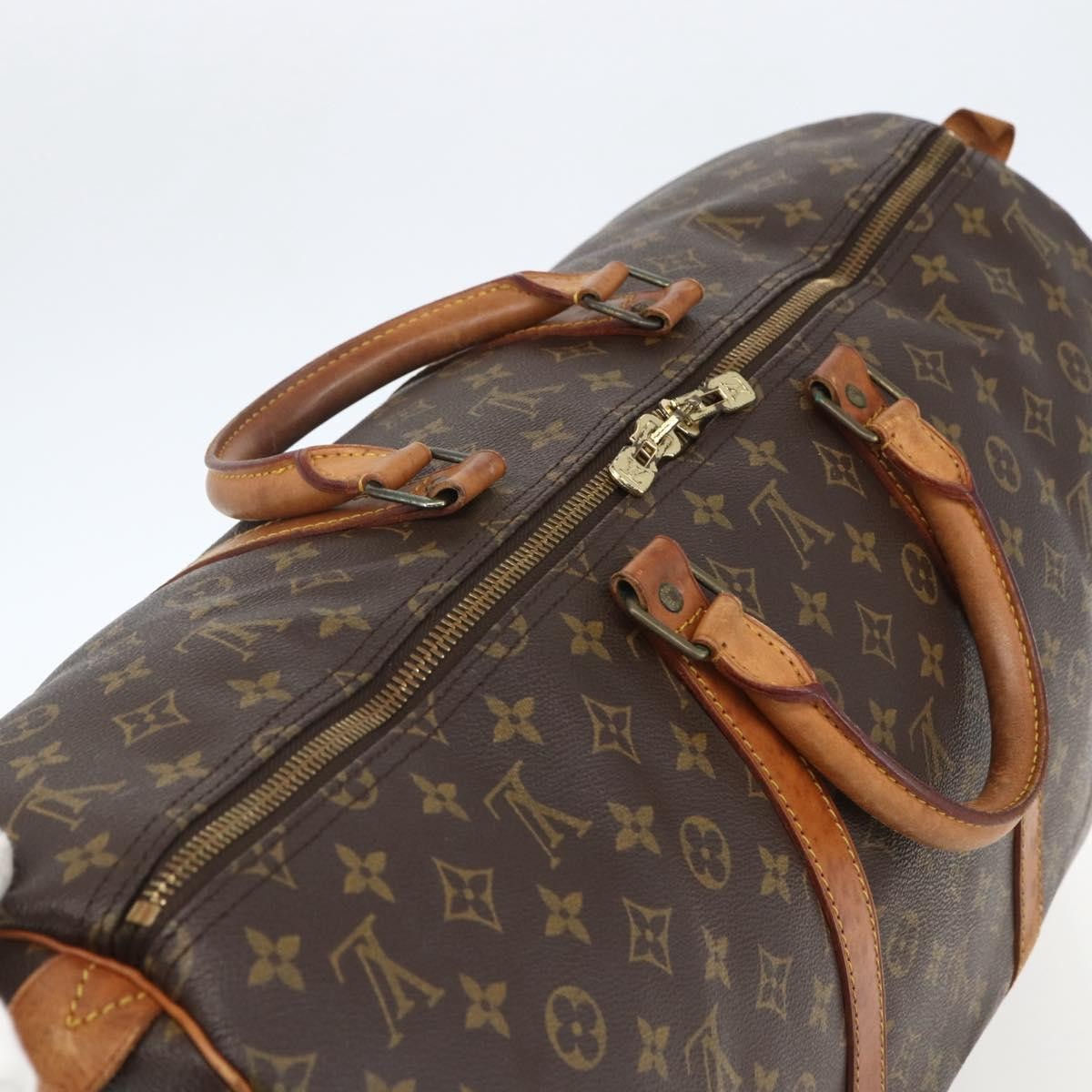 Louis Vuitton Keepall Monogram Canvas Brown Canvas Travel Bag Bag (Pre-Owned)