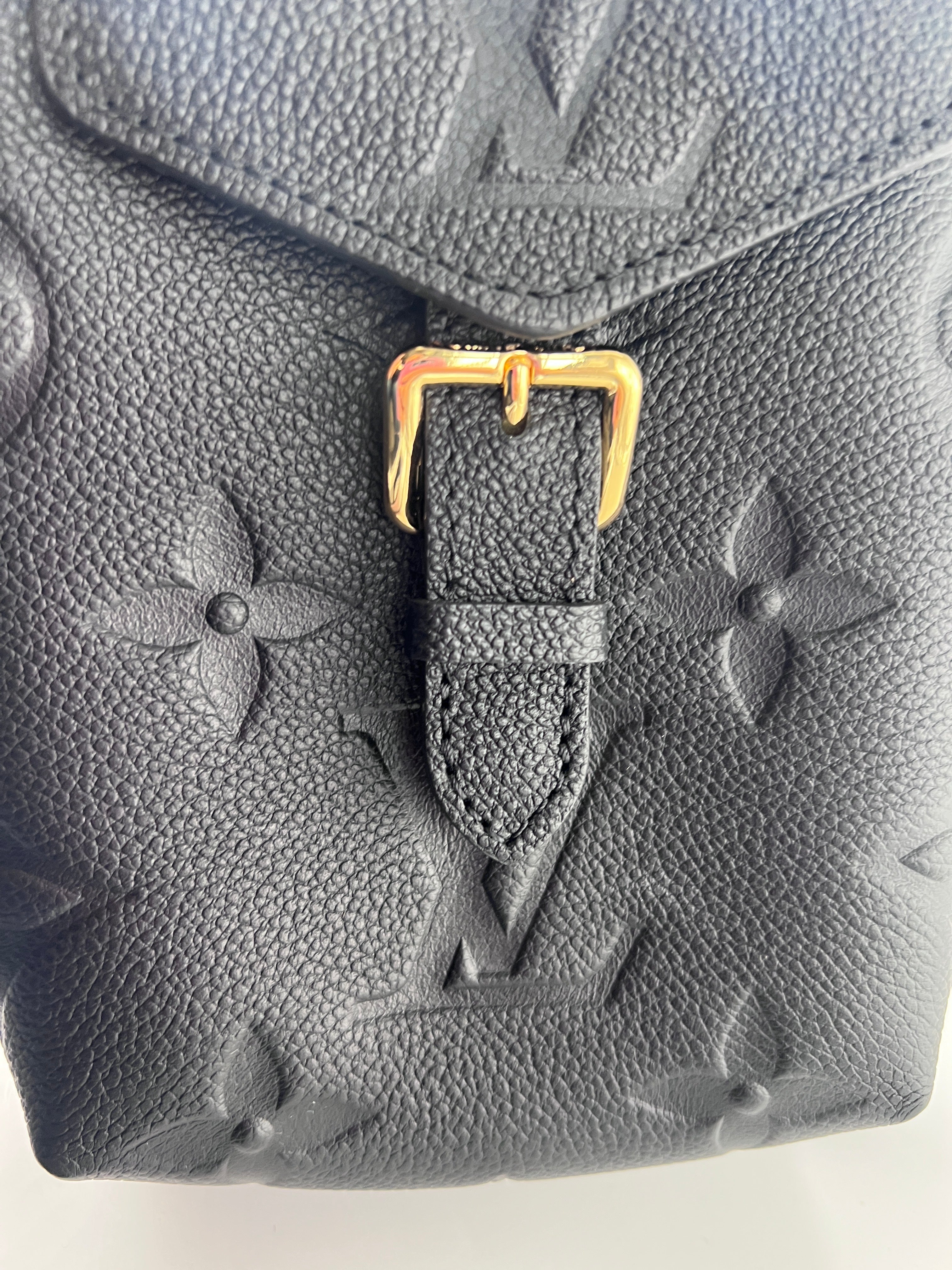 Louis Vuitton Tiny Backpack Monogram Empreinte Giant Black Leather Backpack Bag (Pre-Owned)
