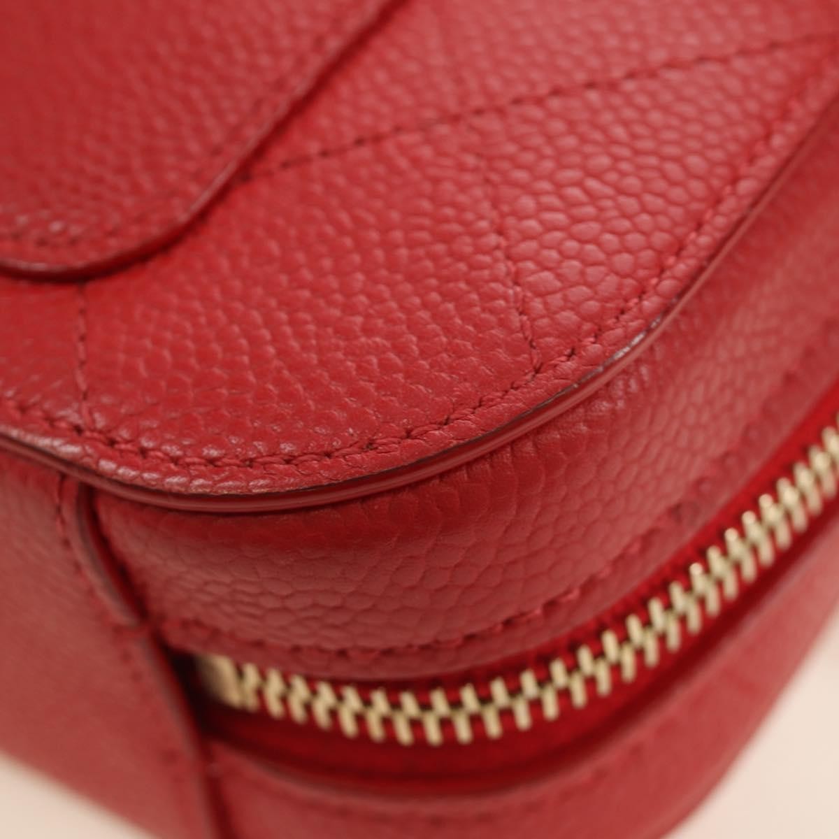 Chanel Chic Affinity Belt Stitched Caviar Red Leather Shoulder Bag Bag (Pre-Owned)