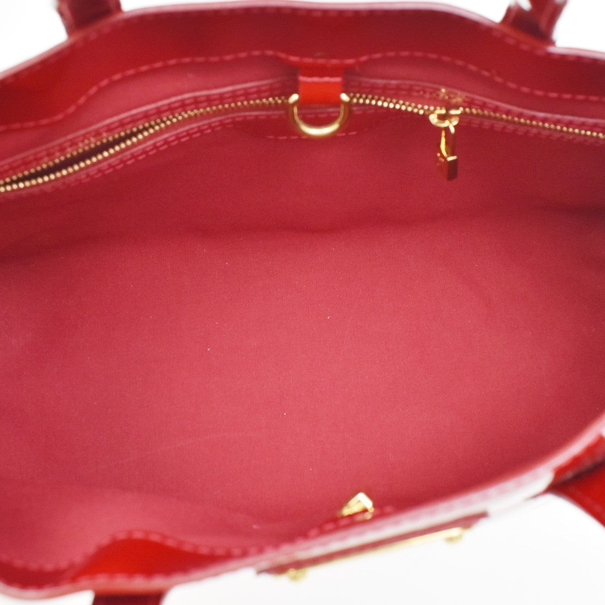 Louis Vuitton Wilshire Monogram Vernis Red Patent_Leather Handbag (Pre-Owned)